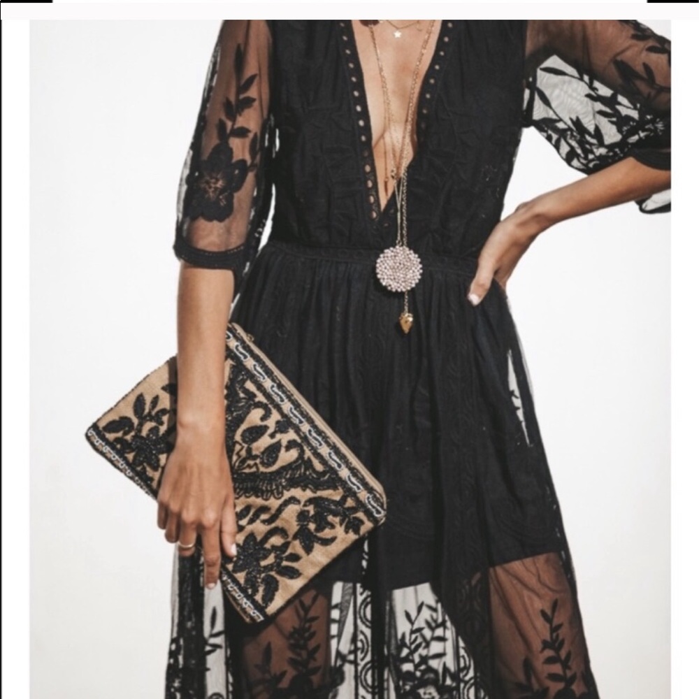 Lace Black Romper